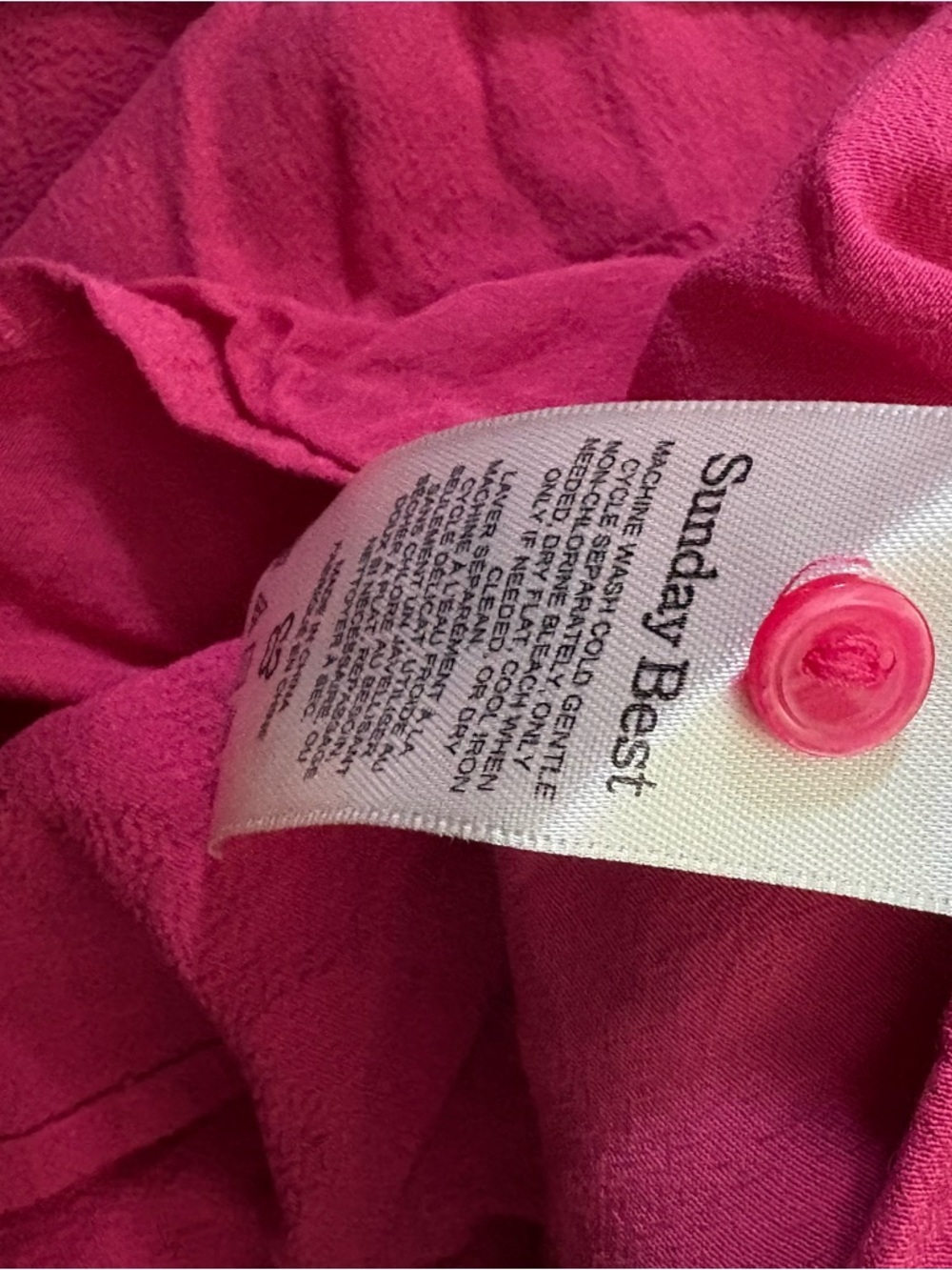Aritzia Sunday Best Pink Mini Dress Puff Sleeve Smocked Back Size M - Picture 5 of 8